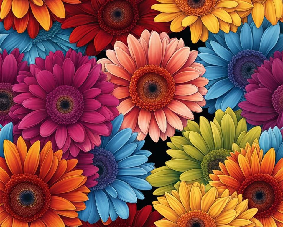 Gerbera bloemen in verschillende kleuren