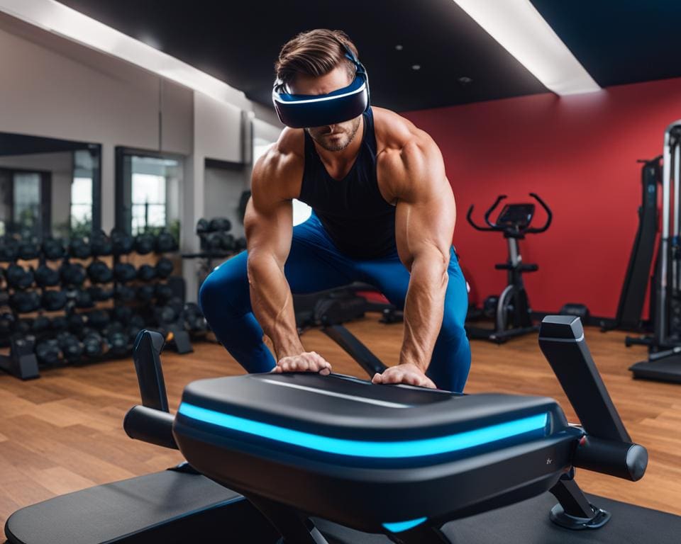 blue goji virtual reality fitnessapparaat
