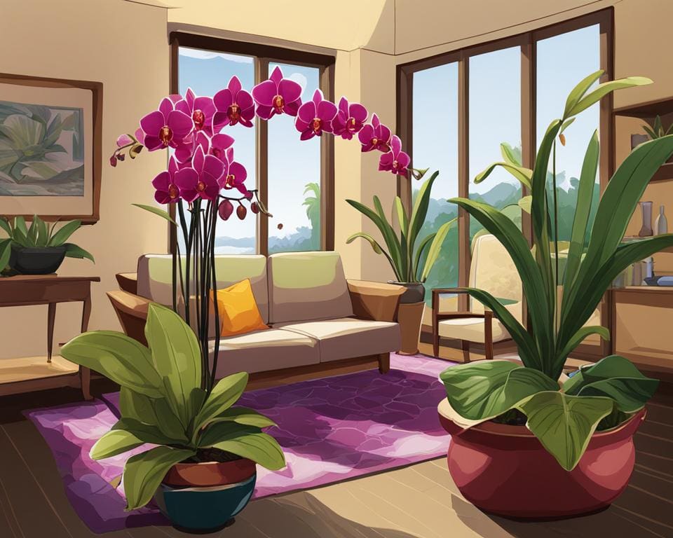 orchideeën in huis