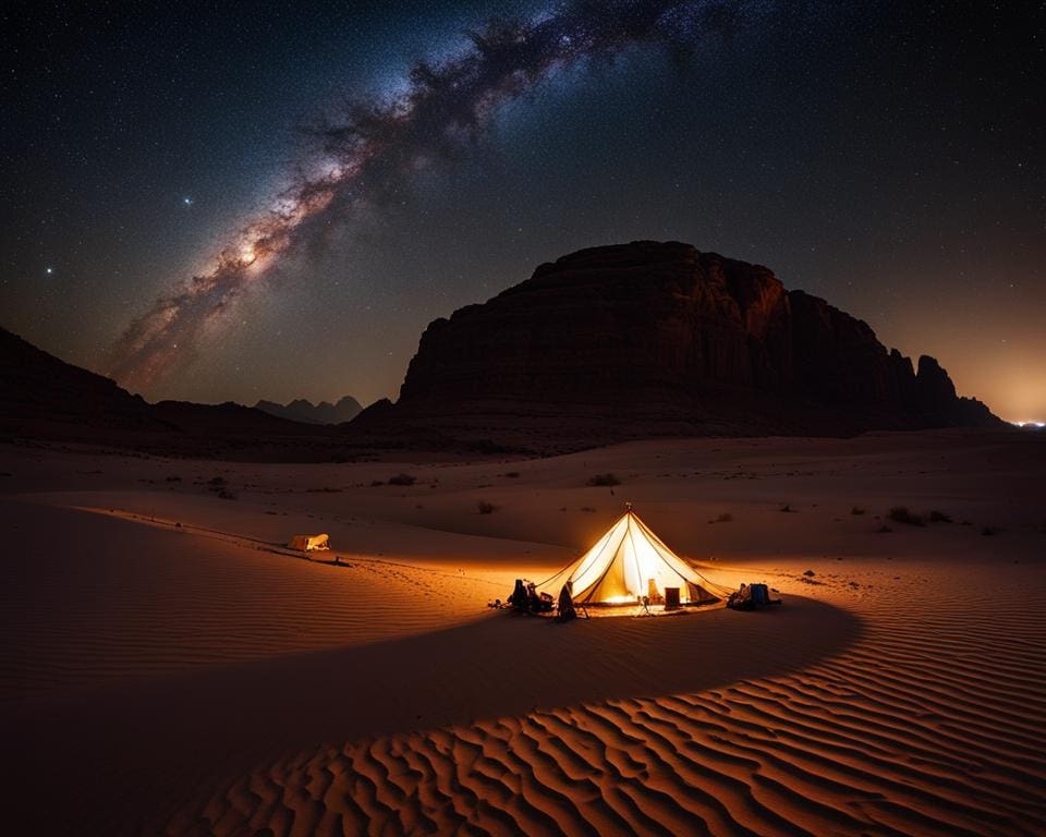 kamperen bij de sterren Wadi Rum