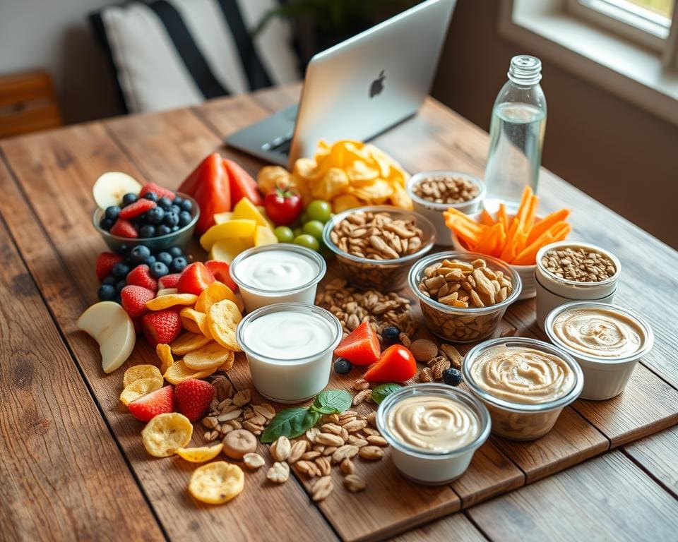 Gezonde snacks voor onderweg en tijdens het werk