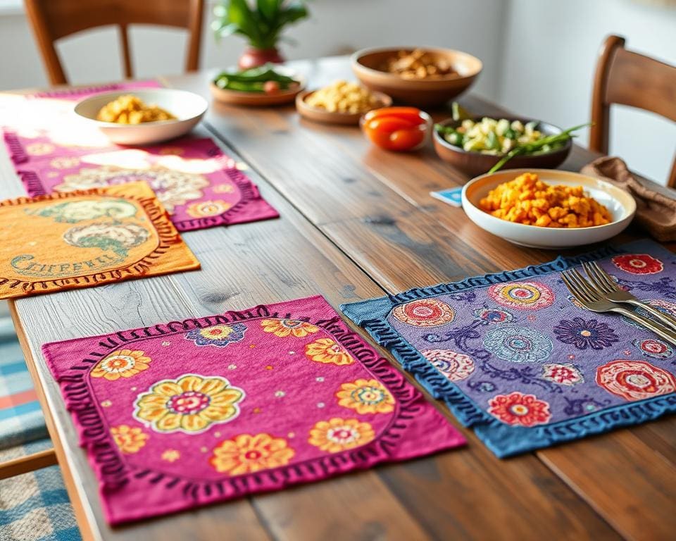 Kleurrijke placemats voor vrolijke maaltijden