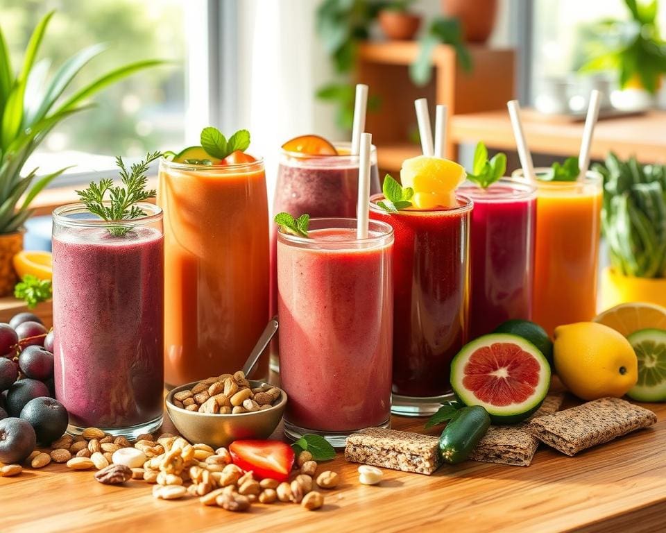 Verhoog je energieniveau door gezonde smoothies en snacks