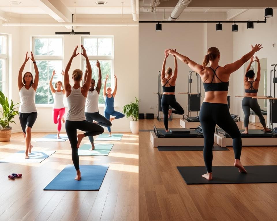 voordelen van yoga lessen en pilates training