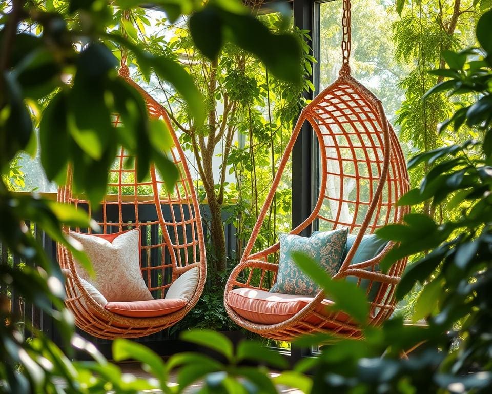 Hangstoelen voor ontspannen momenten in huis en tuin