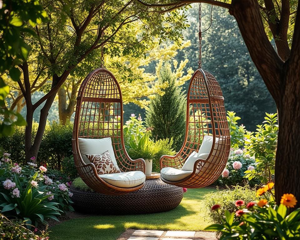 Hangstoelen voor ontspannen momenten in huis en tuin