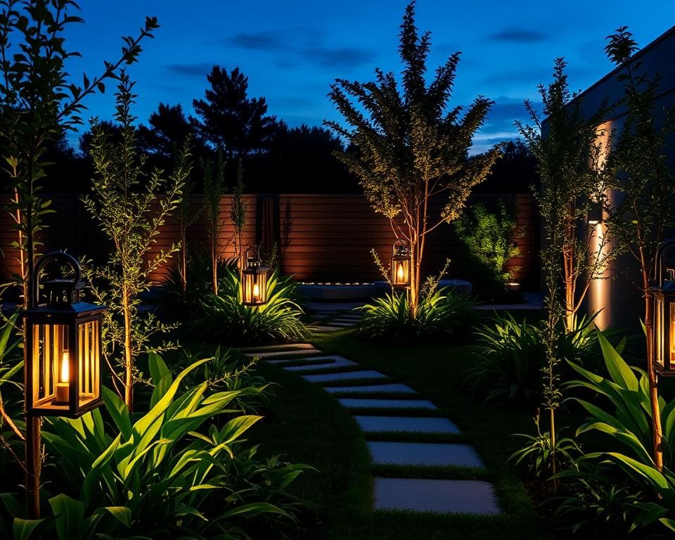 Moderne buitenverlichting voor een sfeervolle tuin