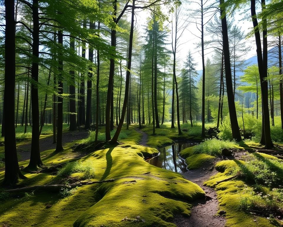 Natuurwandelingen door de bossen van Finland