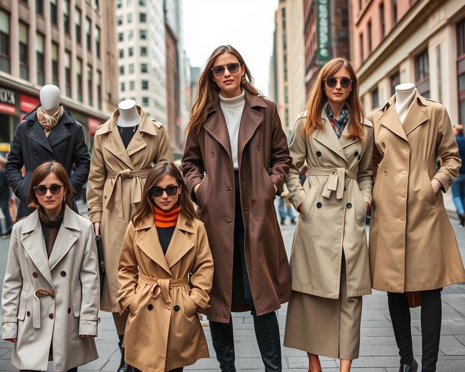 moderne mode trenchcoats