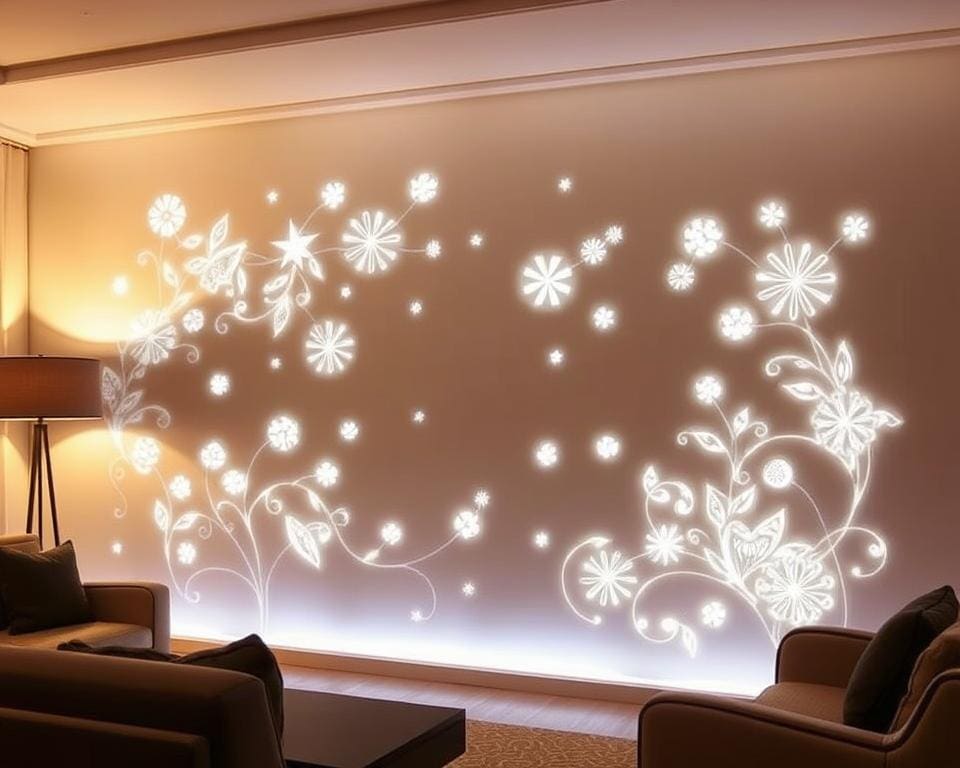 Verlichte wanddecoratie voor sfeervol interieur