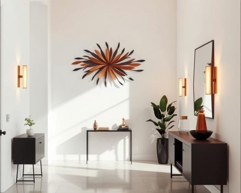 Wat zijn toffe ideeën voor wanddecoratie in de hal?