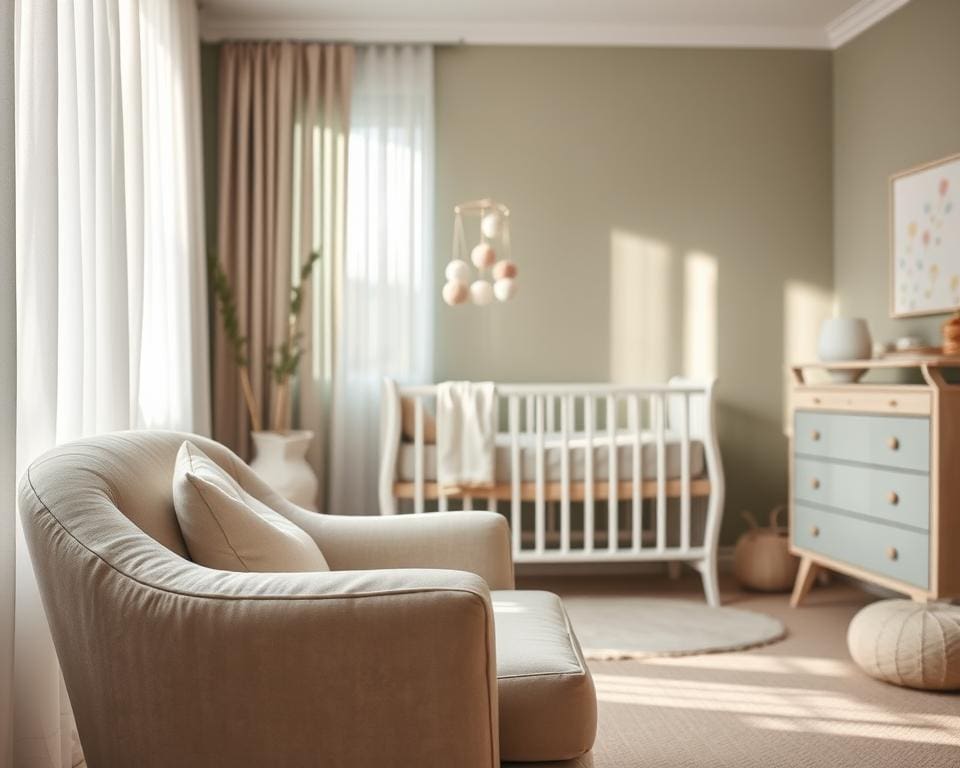 Creëer rust in de babykamer met zachte tinten