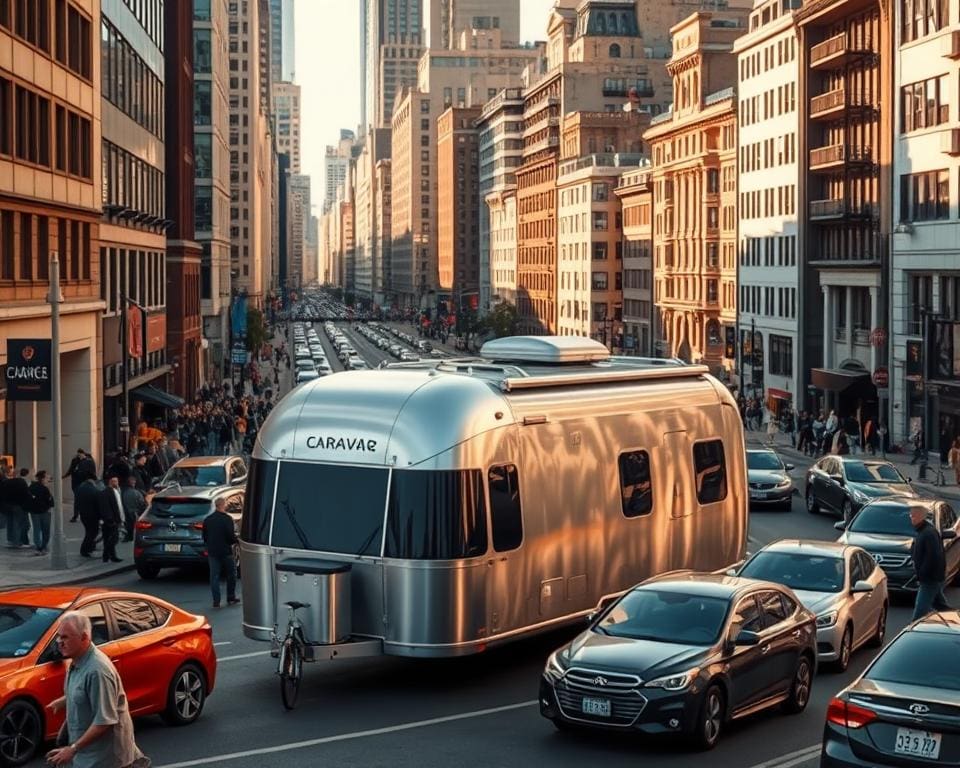 Stedelijk caravan parkeren
