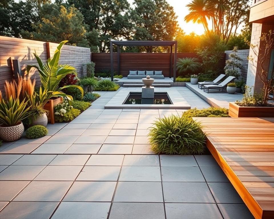 Welke materialen passen bij een moderne tuininrichting?