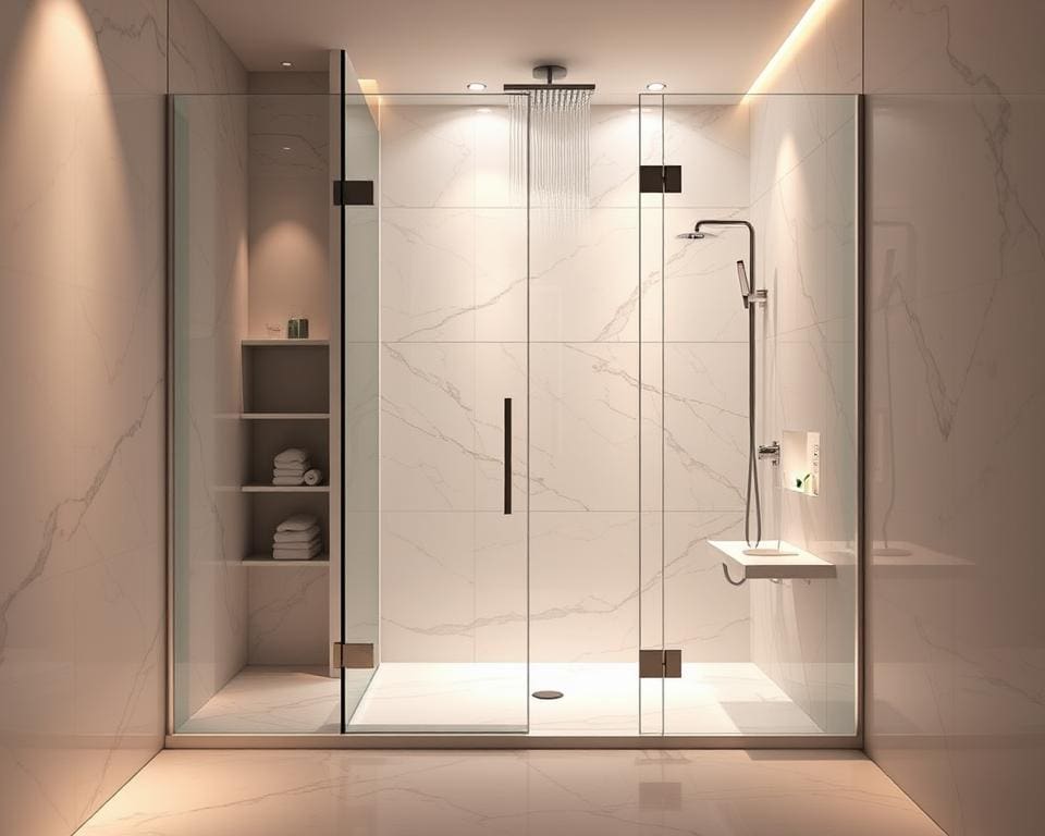 Een inloopdouche die luxe en comfort biedt