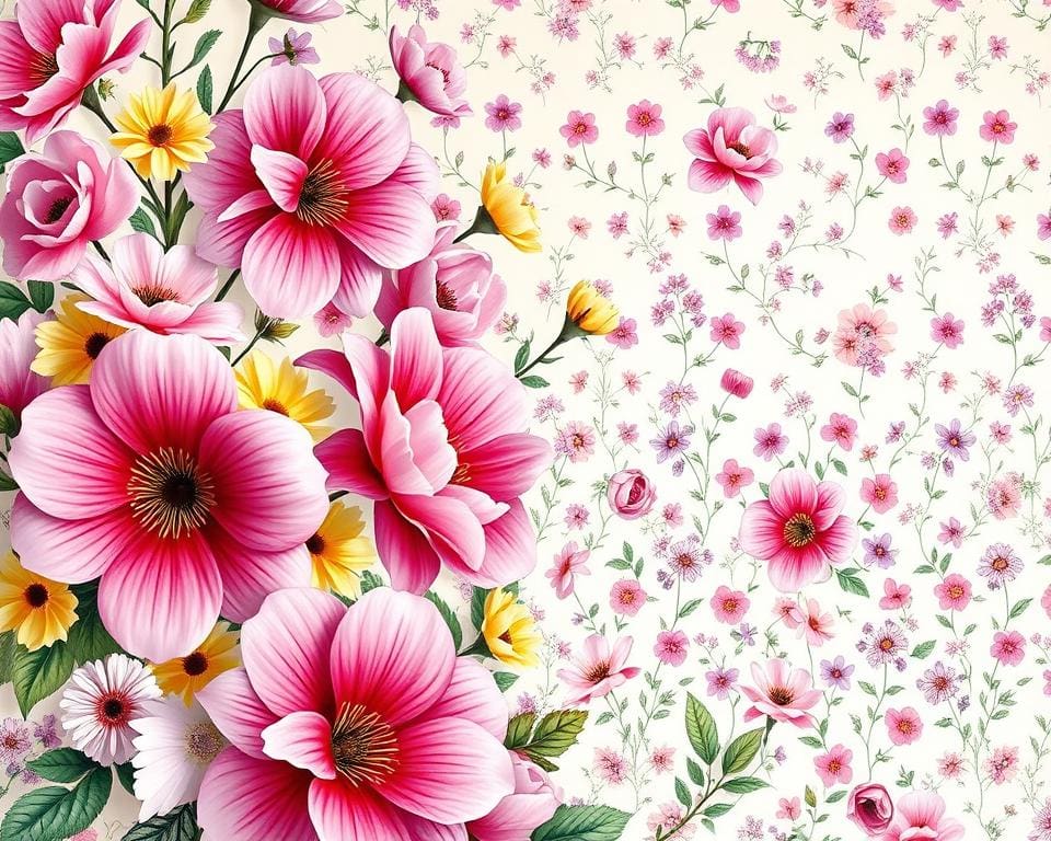 Eijffinger bloemenbehang trendy wandbekleding