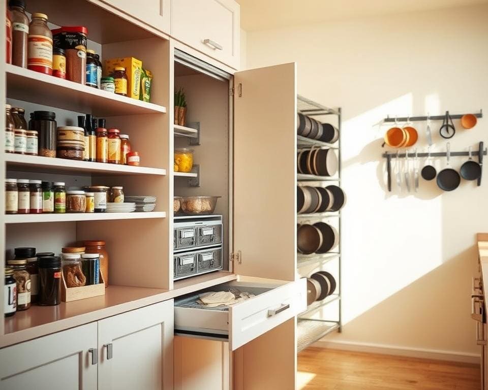 Wat zijn slimme oplossingen voor keukenopslag?