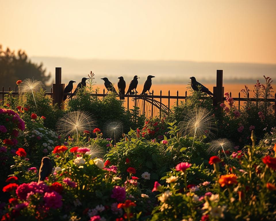 Hoe houd ik kraaien uit de tuin?