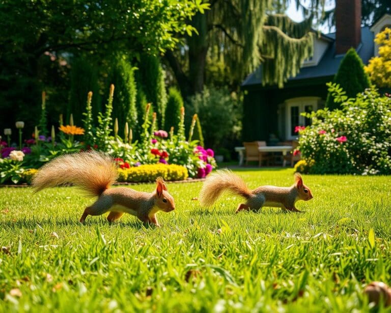 Hoe krijg ik eekhoorns in mijn tuin?