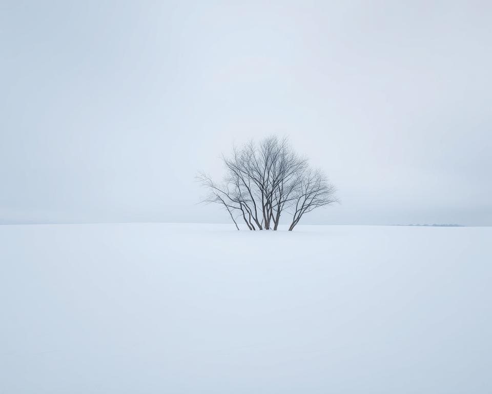 Winter minimalisme voor rust in huis