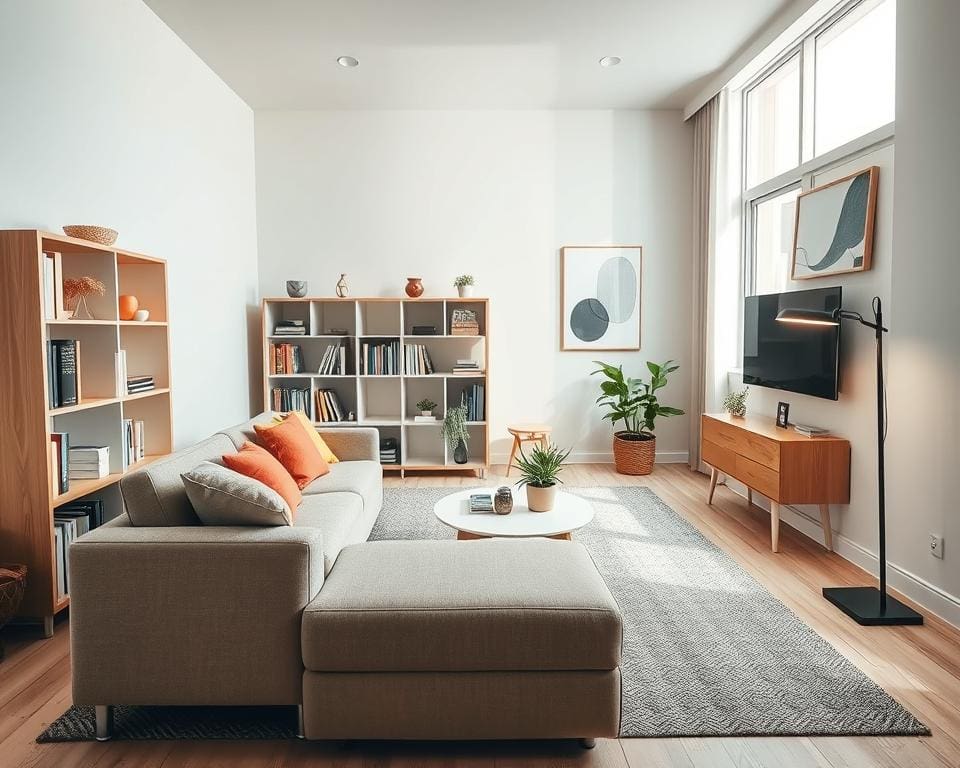 Hoe richt je een kleine woonkamer praktisch in?