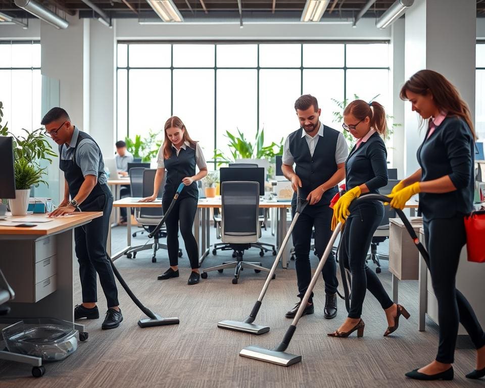 Hoe werkt een schoonmaakbedrijf voor kantoren?