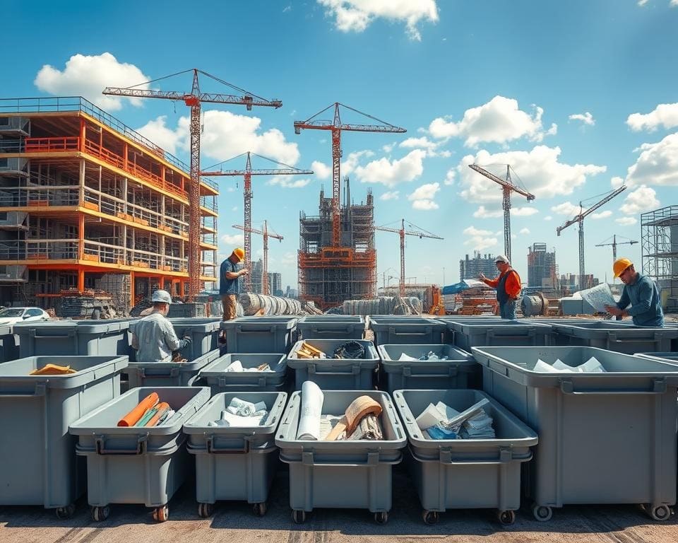 Wat maakt rolcontainers handig op de bouwplaats?