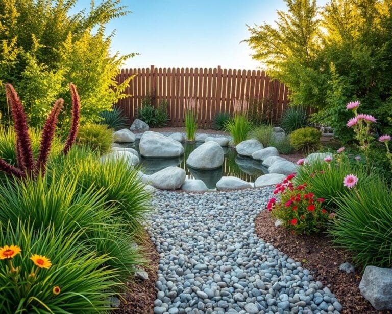 Groene tuin zonder veel onderhoud