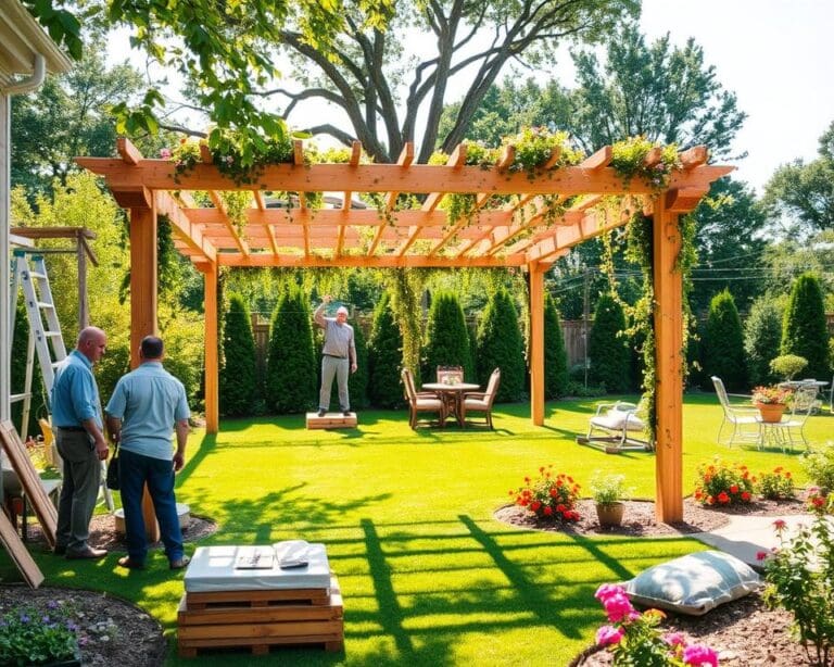 Pergola plaatsen in de achtertuin