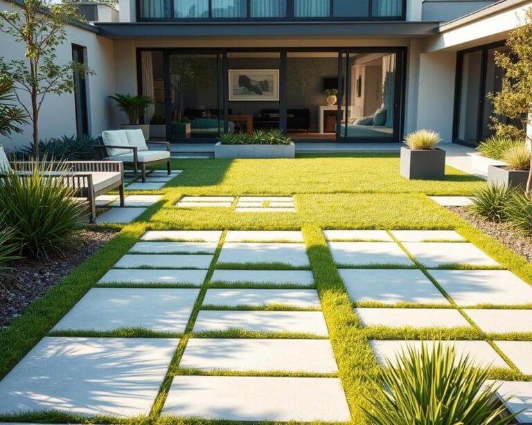 Welke bestrating past bij een moderne tuin?