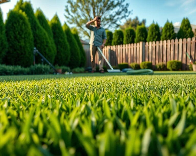 Hoe leg je een onderhoudsarm gazon aan?
