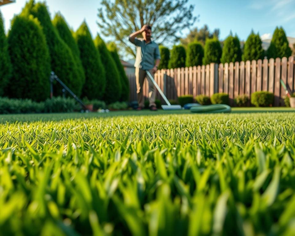 Hoe leg je een onderhoudsarm gazon aan?