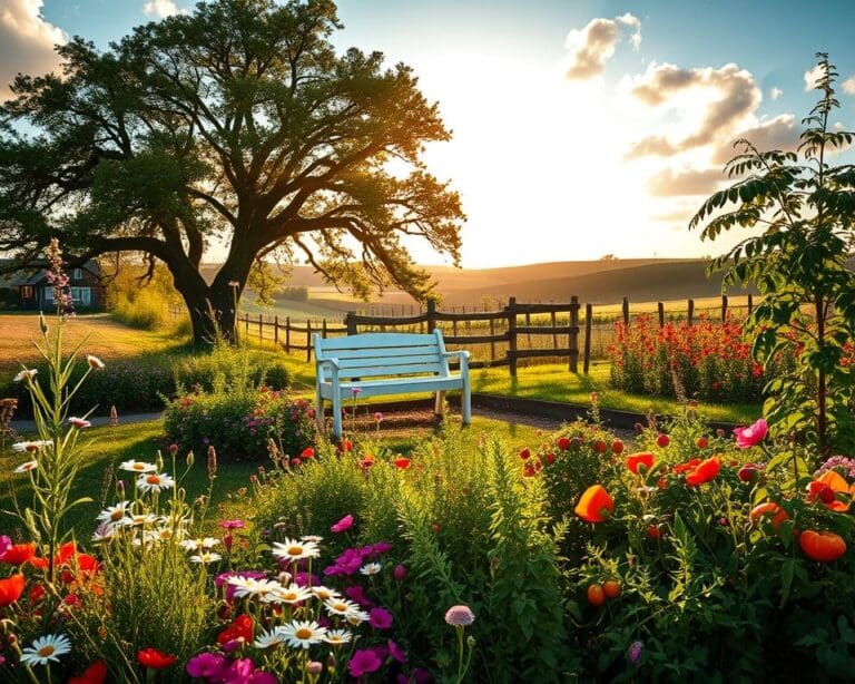 Wat zijn ideeën voor een landelijke tuin?