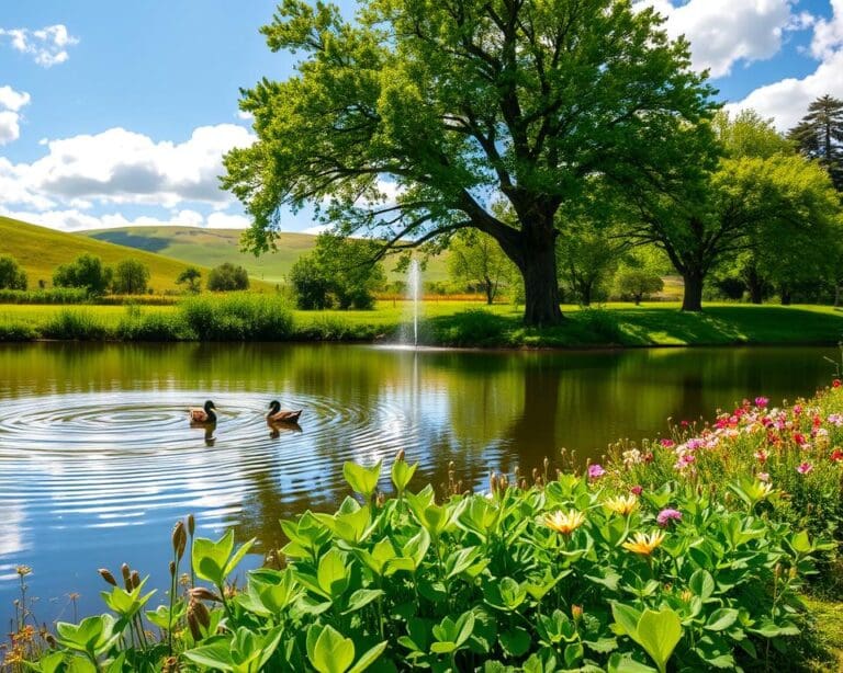 Hoe combineer je water en groen harmonieus?