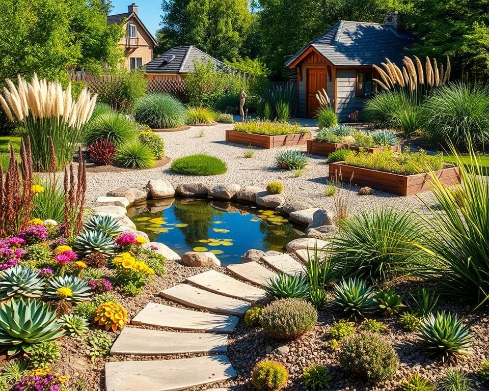 Hoe ontwerp je een tuin met weinig onderhoud?