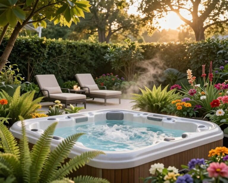 wellness tuin met hottub
