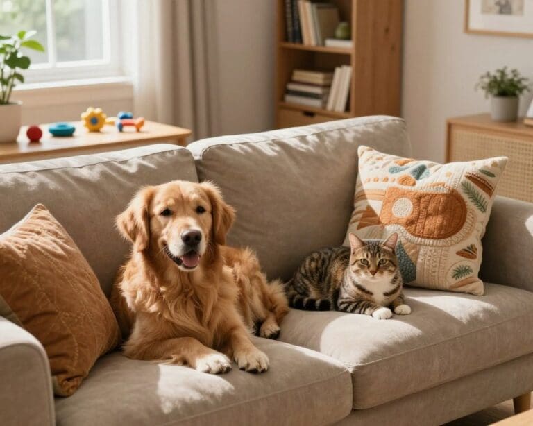 bank met huisdieren
